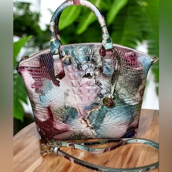 Brahmin Leather Large Duxbury Satchel Shoulder Bag, Nirvana Melbourne - Picture 3 of 10